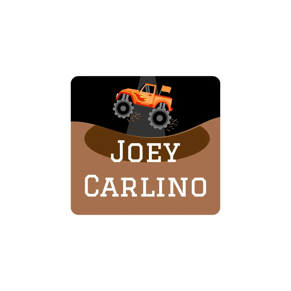 Monster Truck Clothing Labels