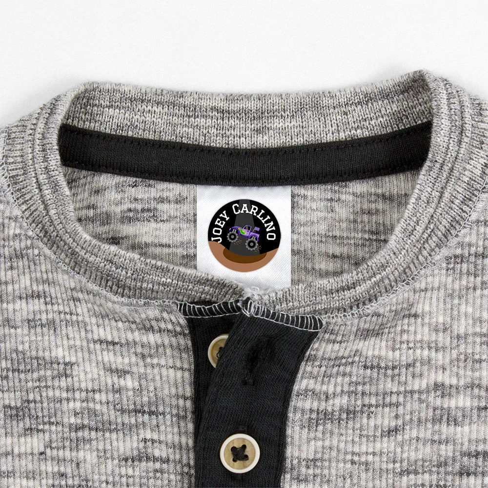 Monster Truck Clothing Labels