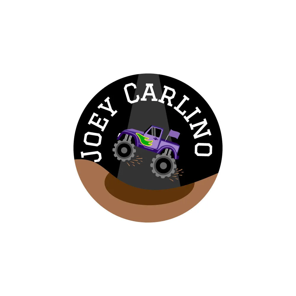 Monster Truck Clothing Labels