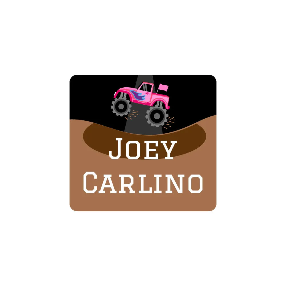 Monster Truck Clothing Labels