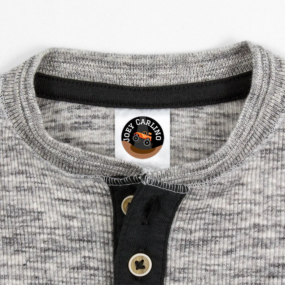 Monster Truck Clothing Labels