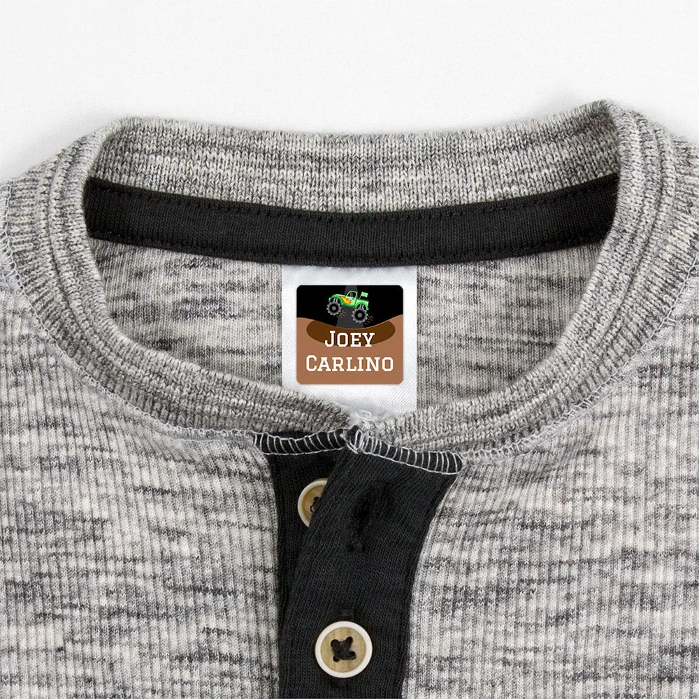 Monster Truck Clothing Labels