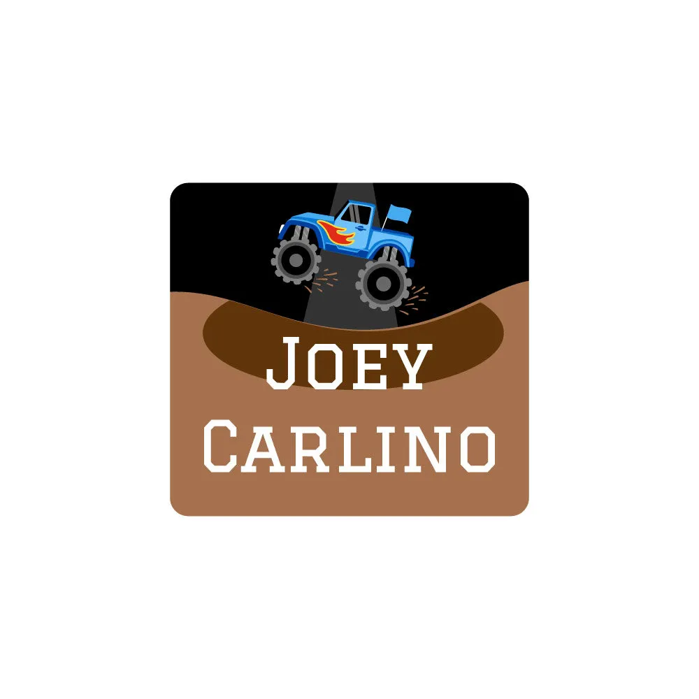 Monster Truck Clothing Labels