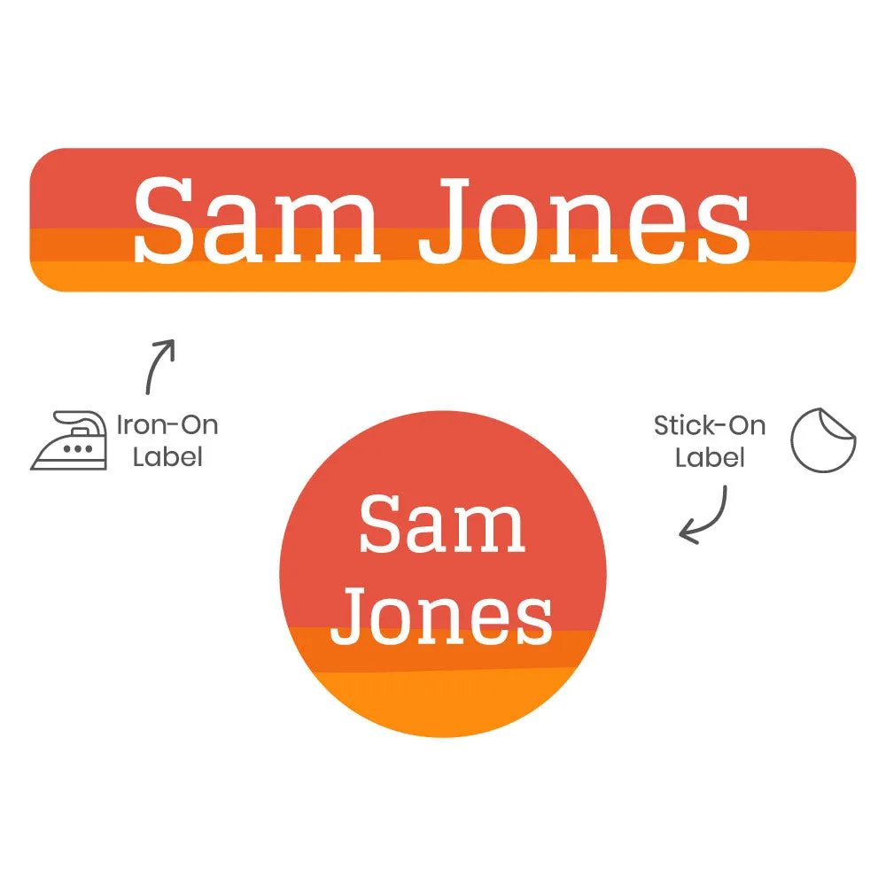 Ombre Camp Clothing Labels Pack