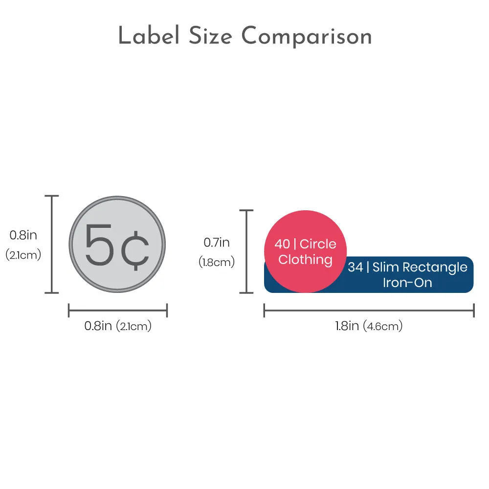 One Color Camp Clothing Labels Pack
