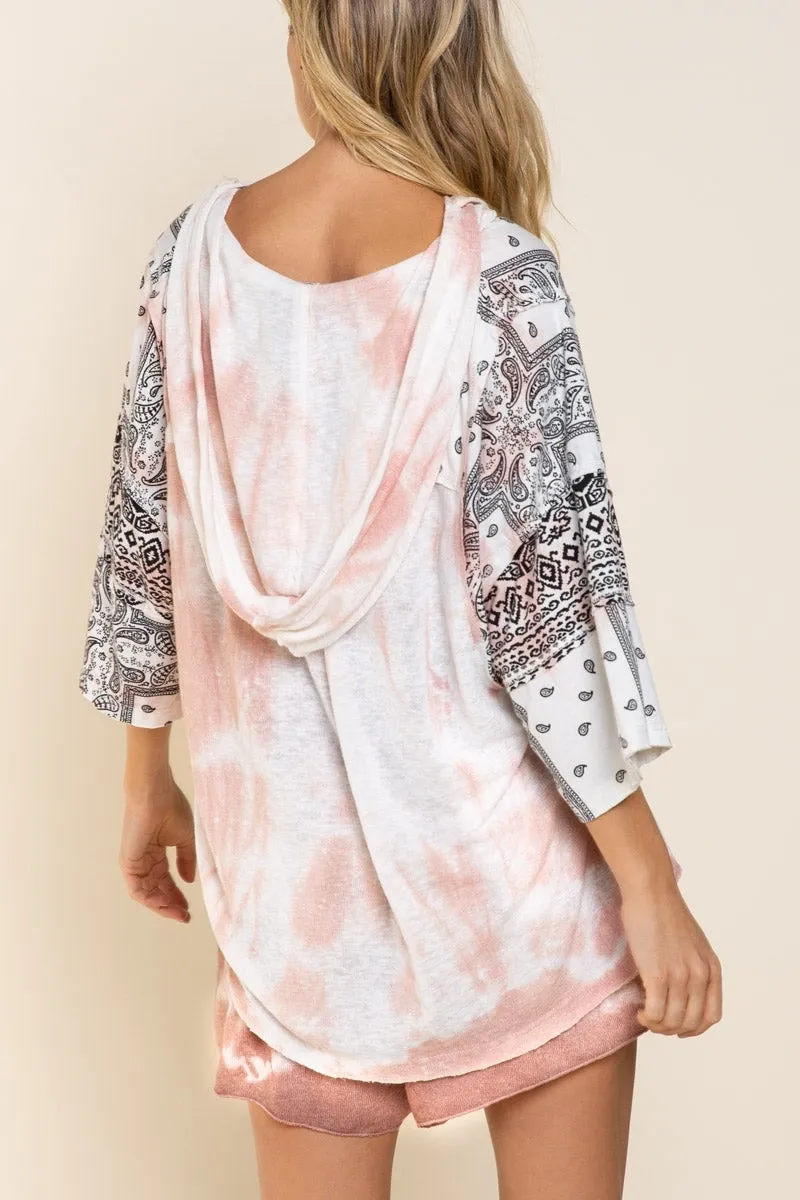 Paisley Mixed Print Top