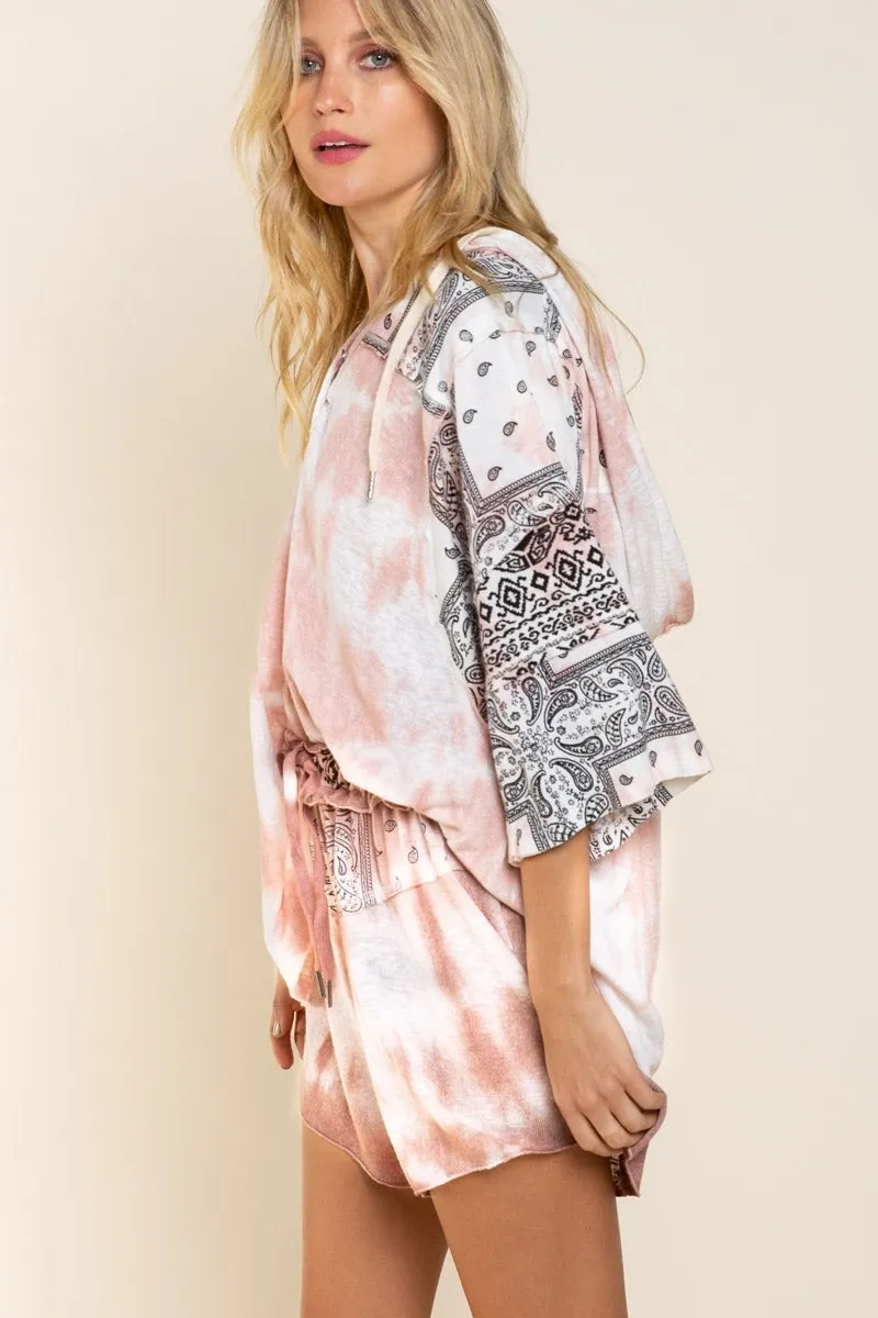 Paisley Mixed Print Top