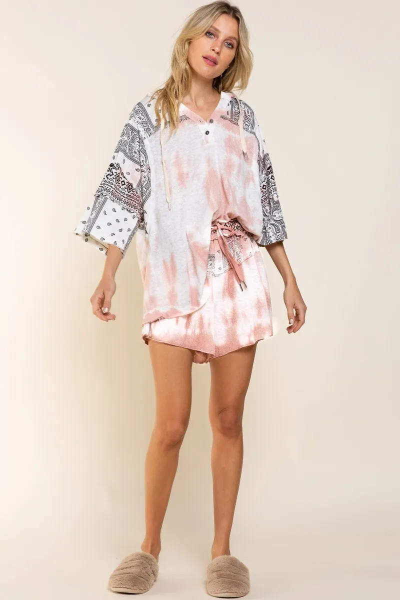 Paisley Mixed Print Top