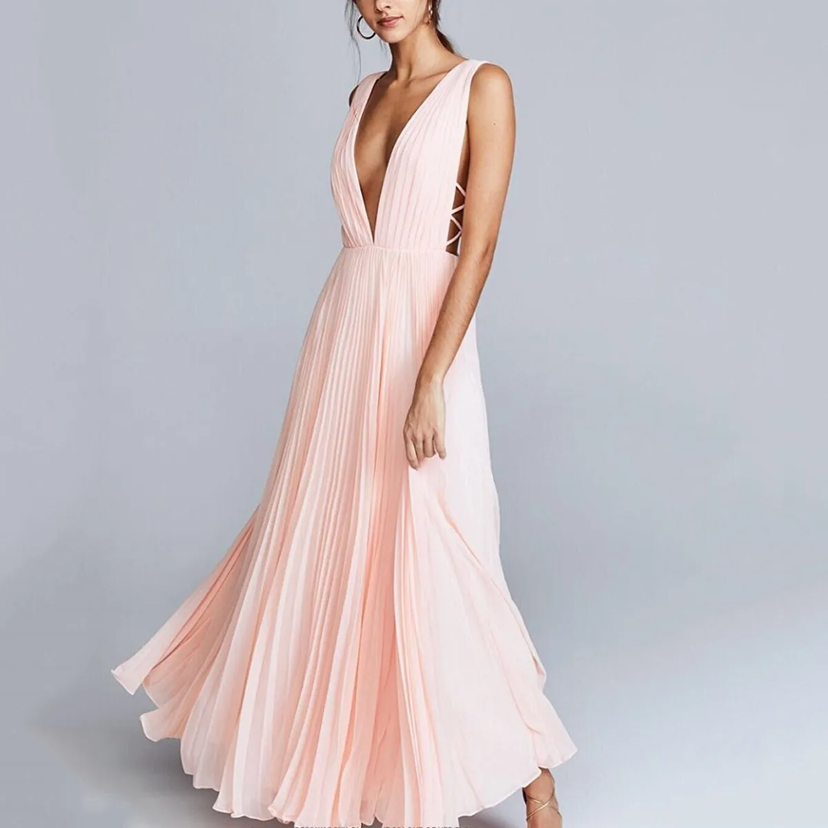 Pink Sexy Fashion Sleeveless Maxi Dress
