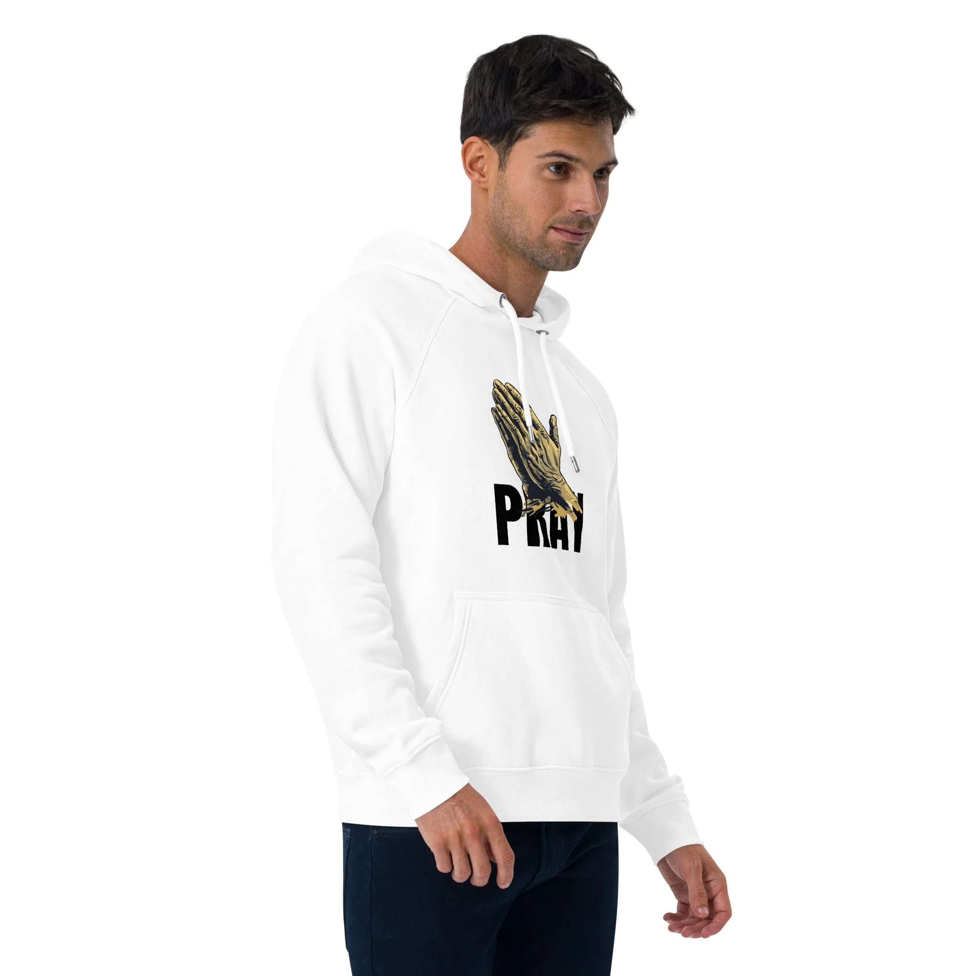 Pray Graphics Men Eco Raglan Hoodie