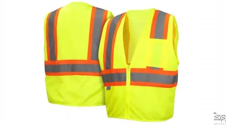 PYRAMEX - Type R - Class 2 Non FR Self Extinguishing Hi Vis Lime Safety Vest