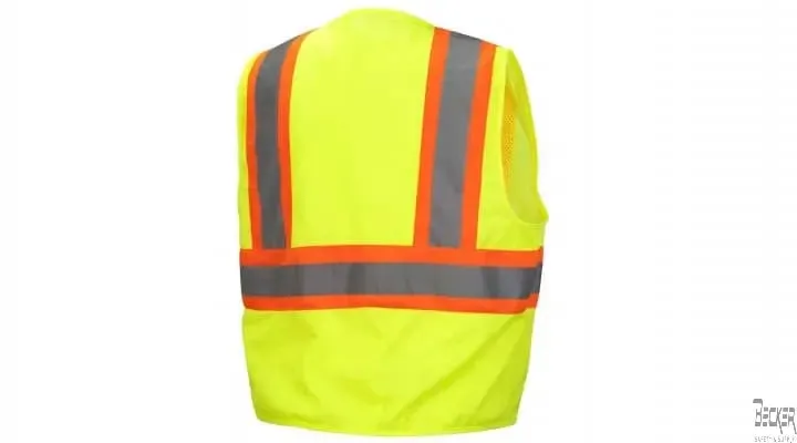 PYRAMEX - Type R - Class 2 Non FR Self Extinguishing Hi Vis Lime Safety Vest