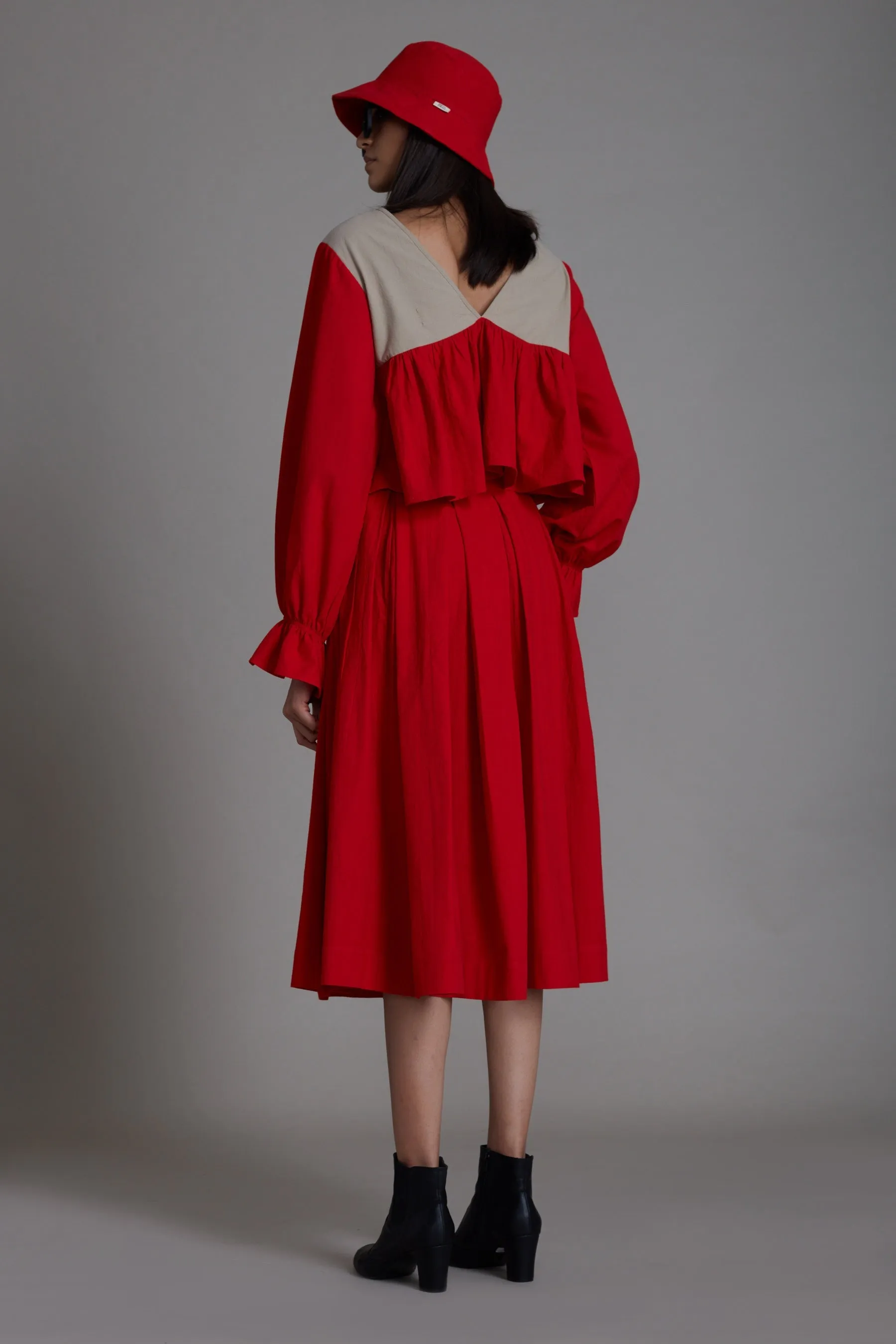 Red & Beige Bow Set