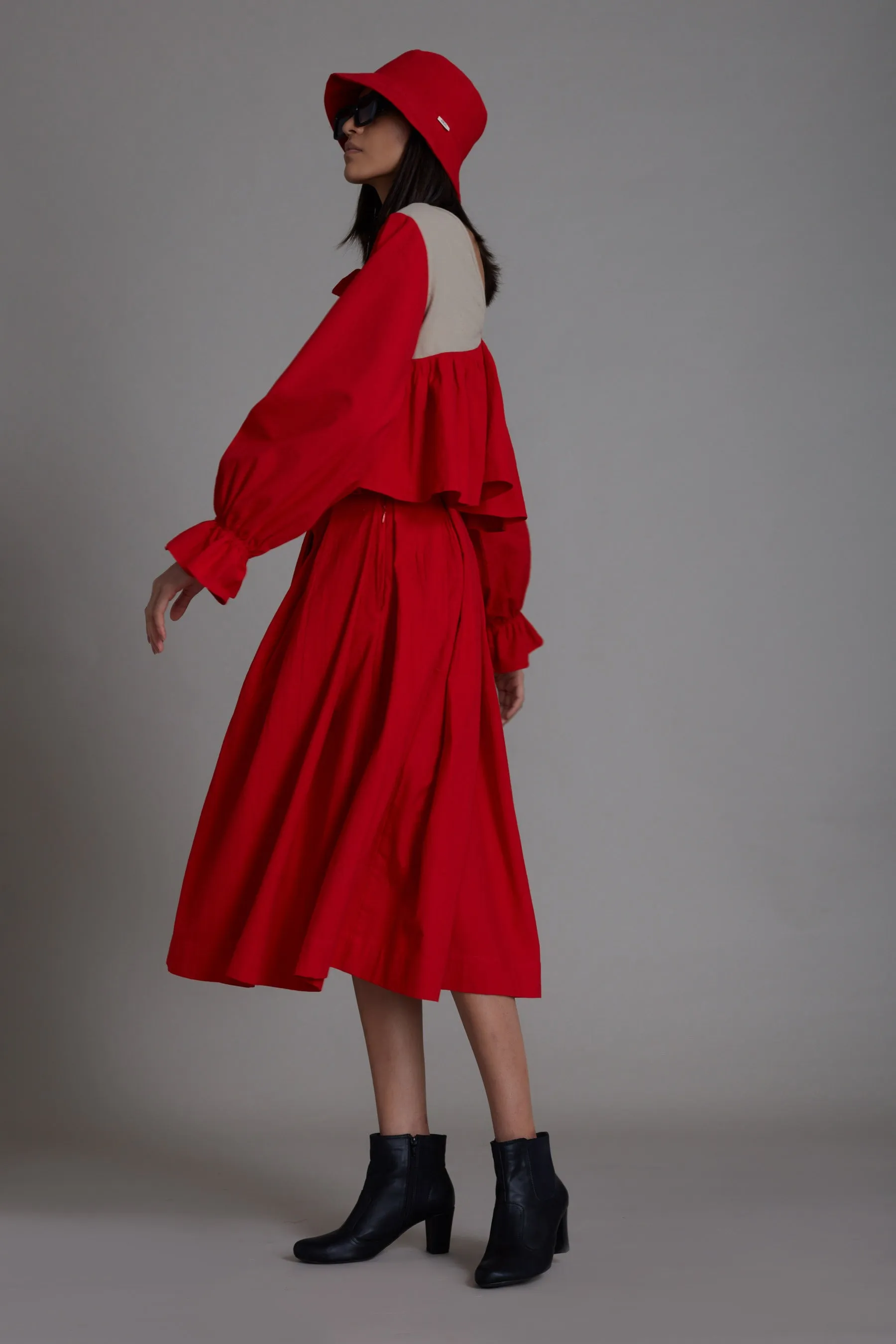 Red & Beige Bow Set