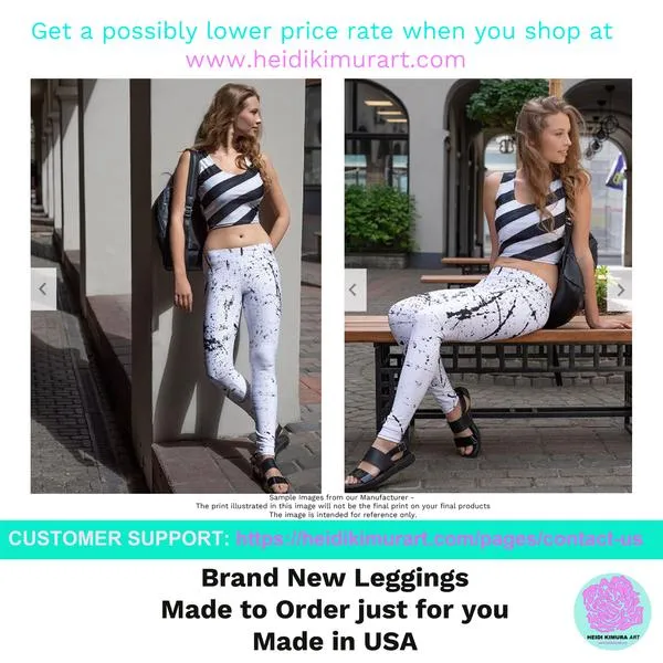 Sky Blue Women's Yoga Leggings, Modern Solid Color Long Women's Tights-Made in USA/EU/MX