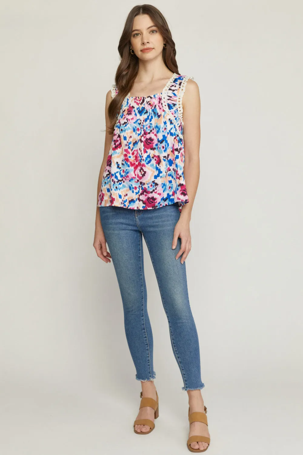 Smocked & Eyelet Top
