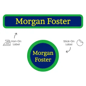Solid Border Camp Clothing Labels Pack