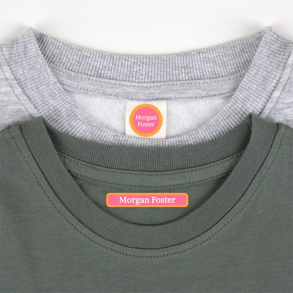Solid Border Camp Clothing Labels Pack