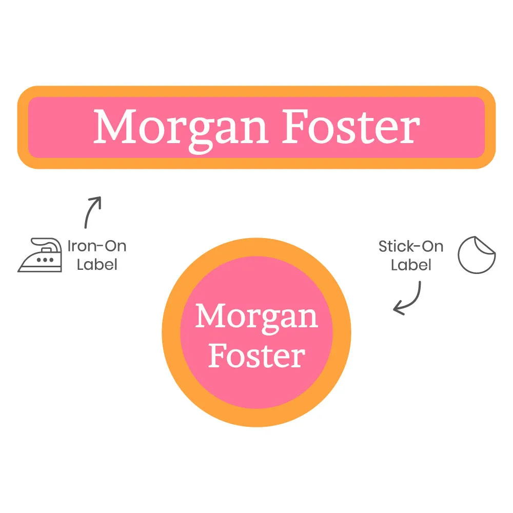 Solid Border Camp Clothing Labels Pack