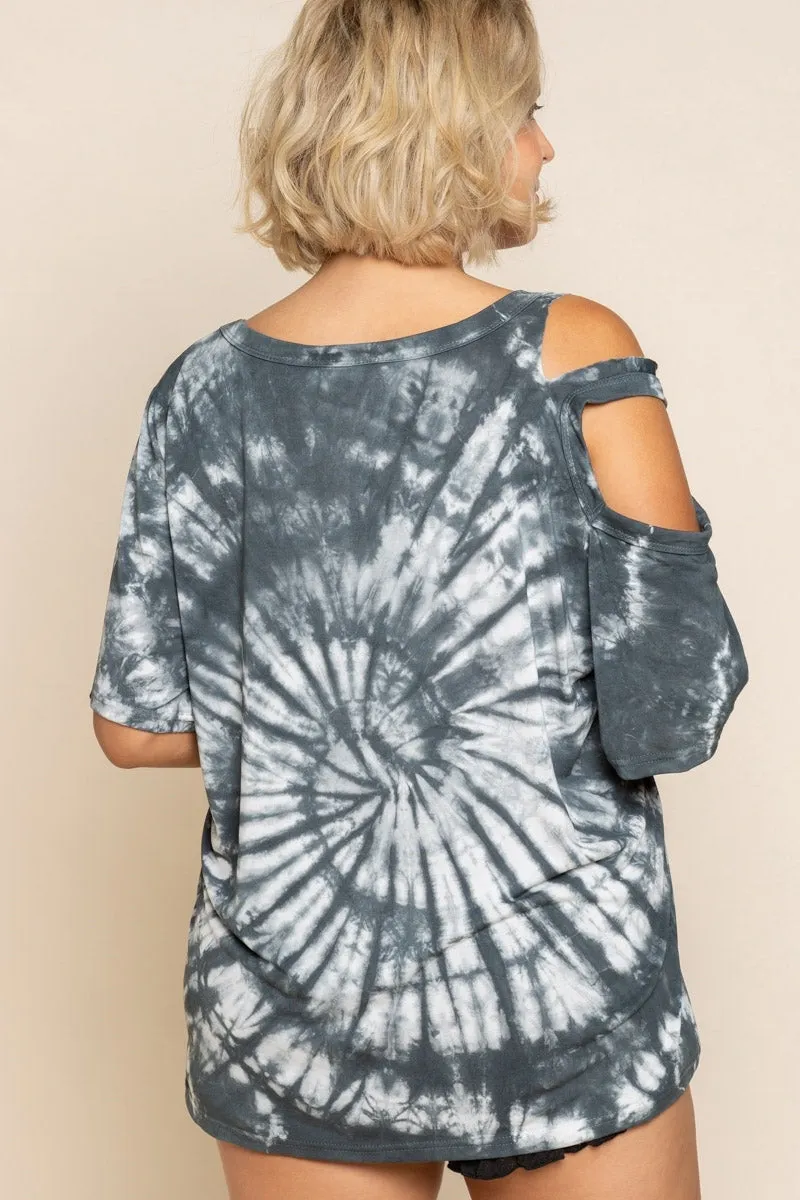 Splashes in Color Top, Galaxy Black