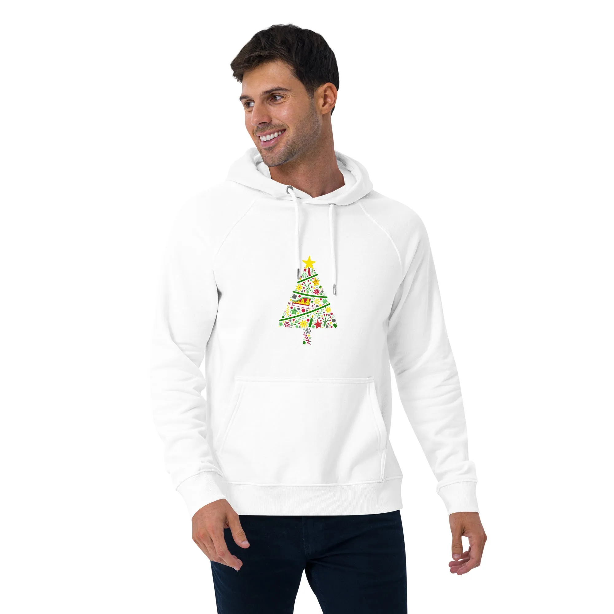 Tree Design Graphics Men Eco Raglan Hoodie