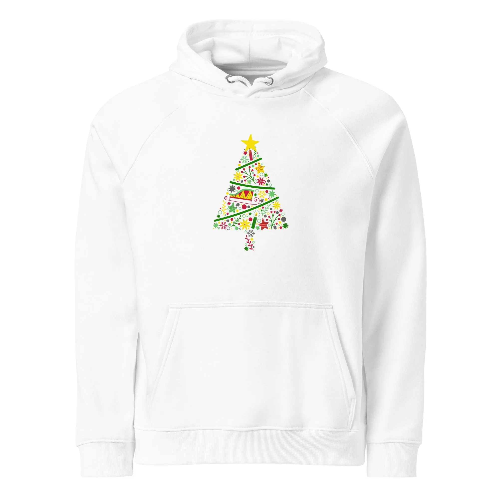 Tree Design Graphics Men Eco Raglan Hoodie