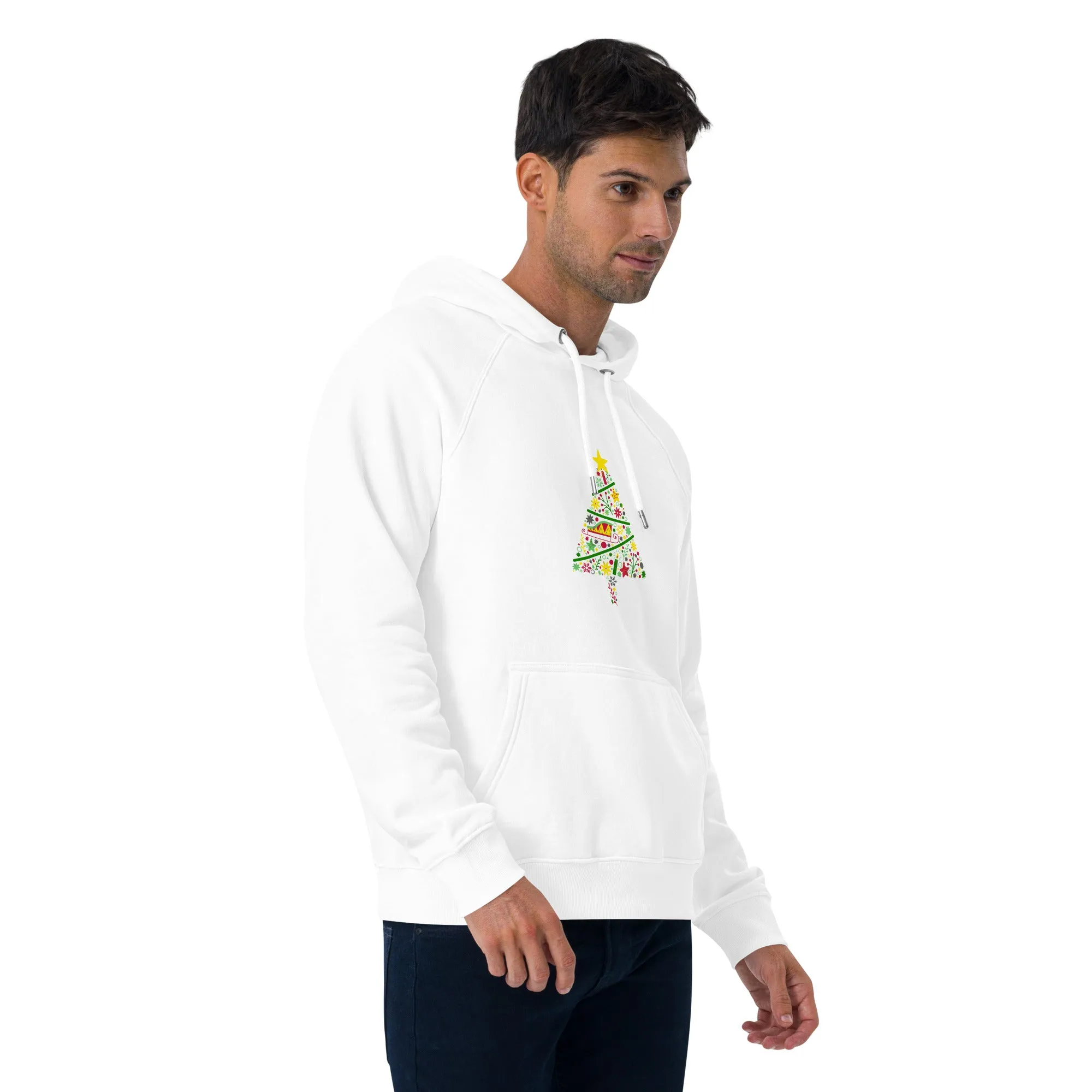 Tree Design Graphics Men Eco Raglan Hoodie