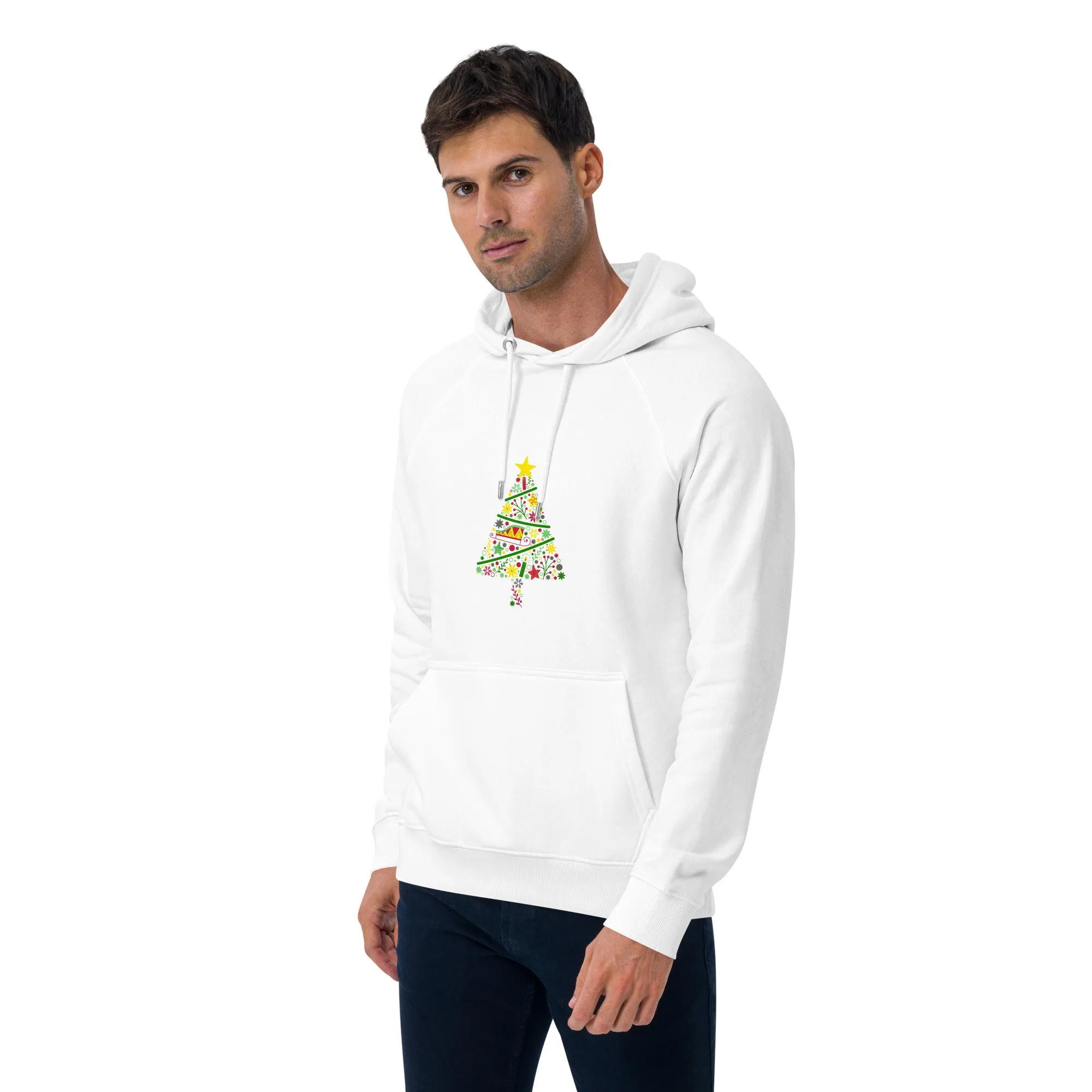 Tree Design Graphics Men Eco Raglan Hoodie