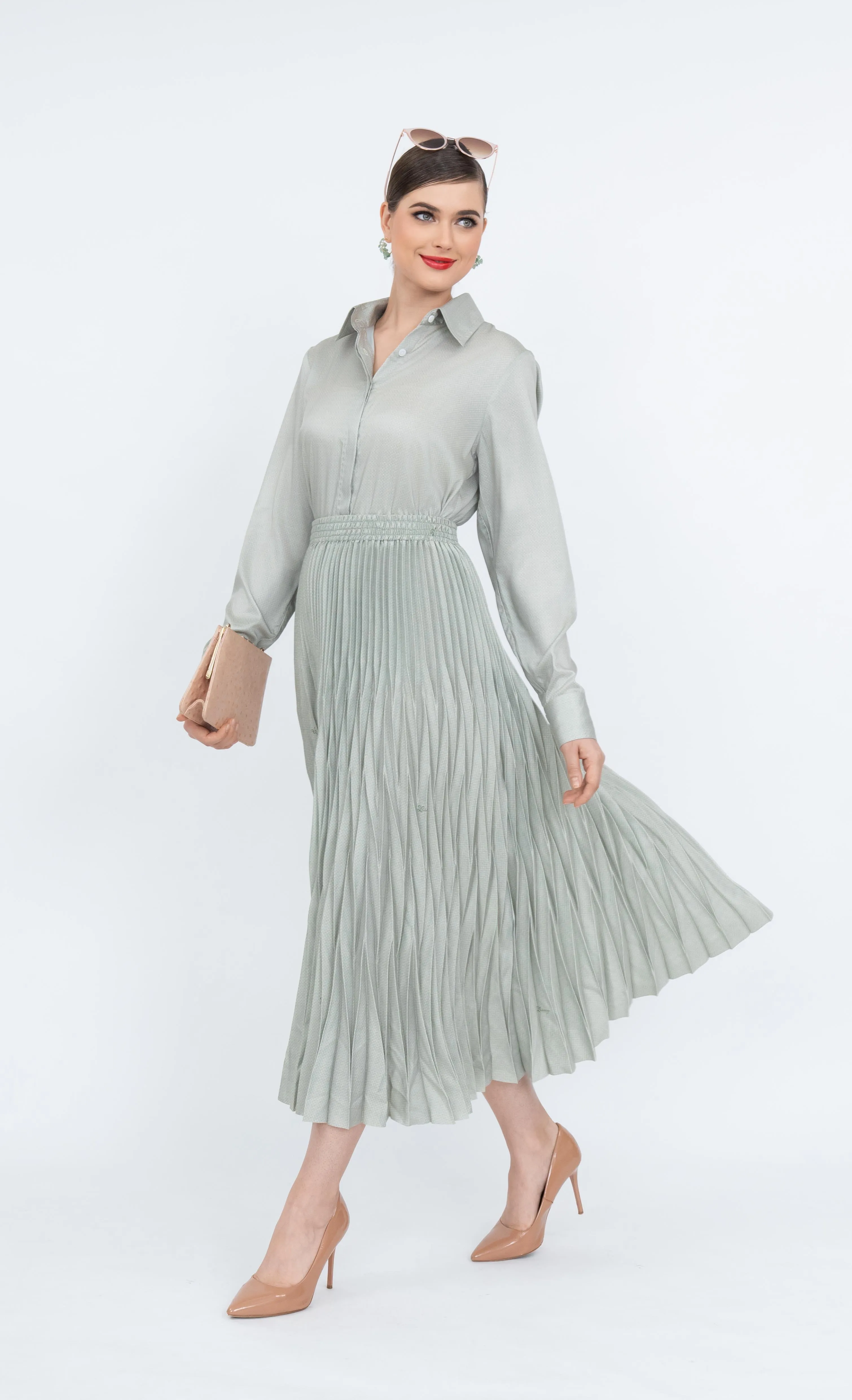 Viviana Skirt in Laurel Green