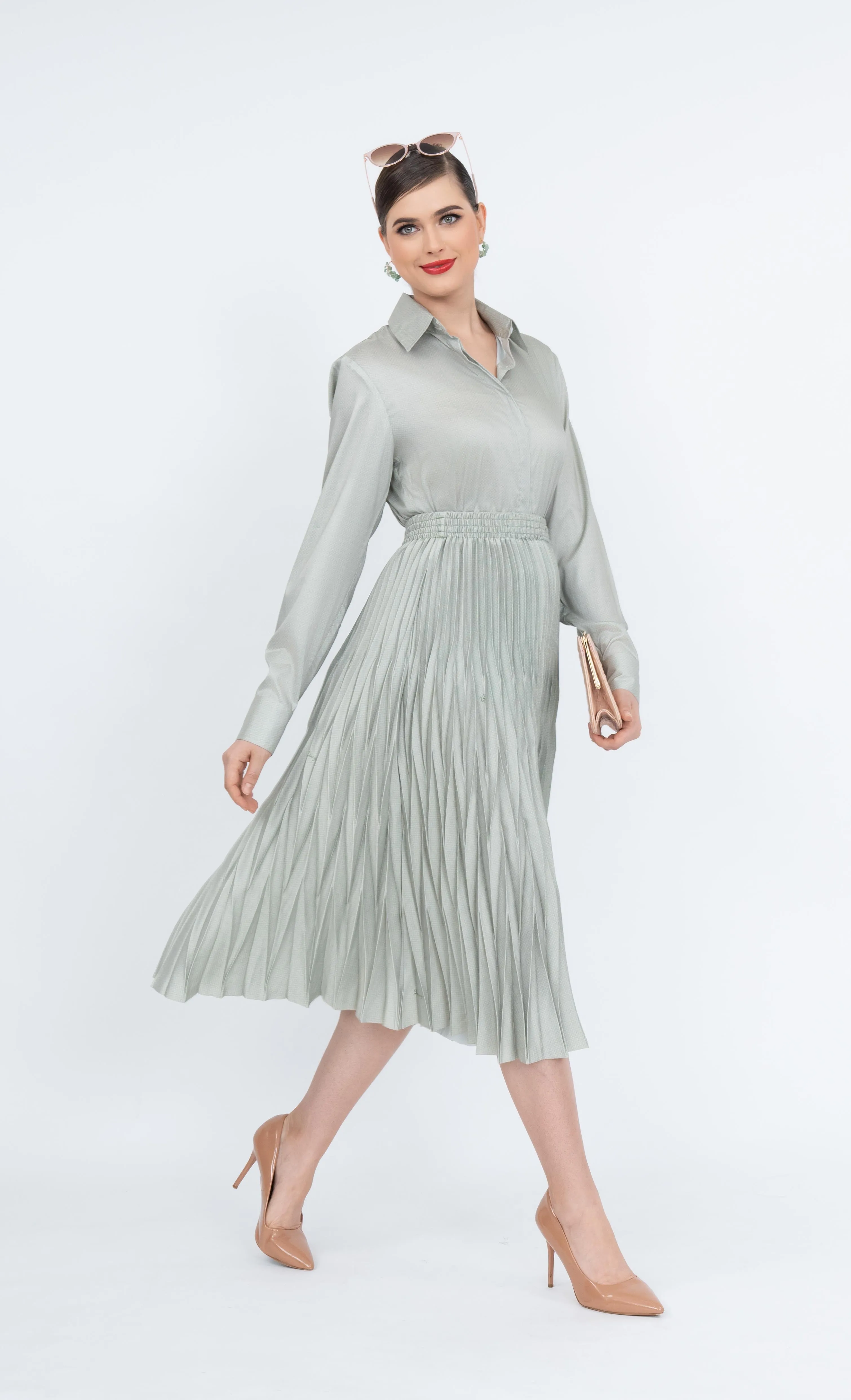 Viviana Skirt in Laurel Green