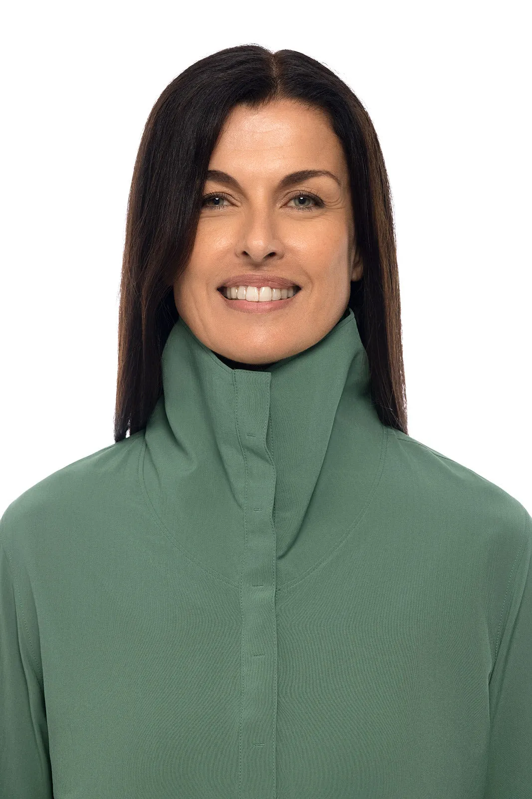 Women's Catona Funnel Neck Tunic Top  |  Pine Green