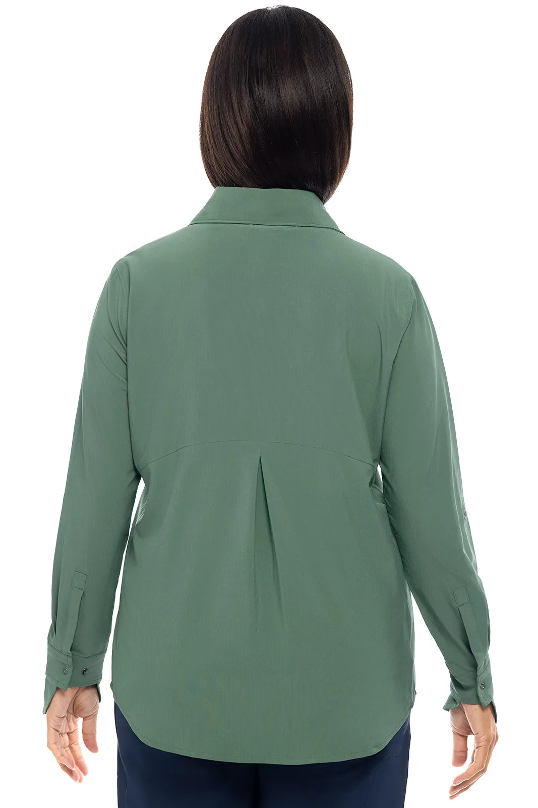 Women's Catona Funnel Neck Tunic Top  |  Pine Green