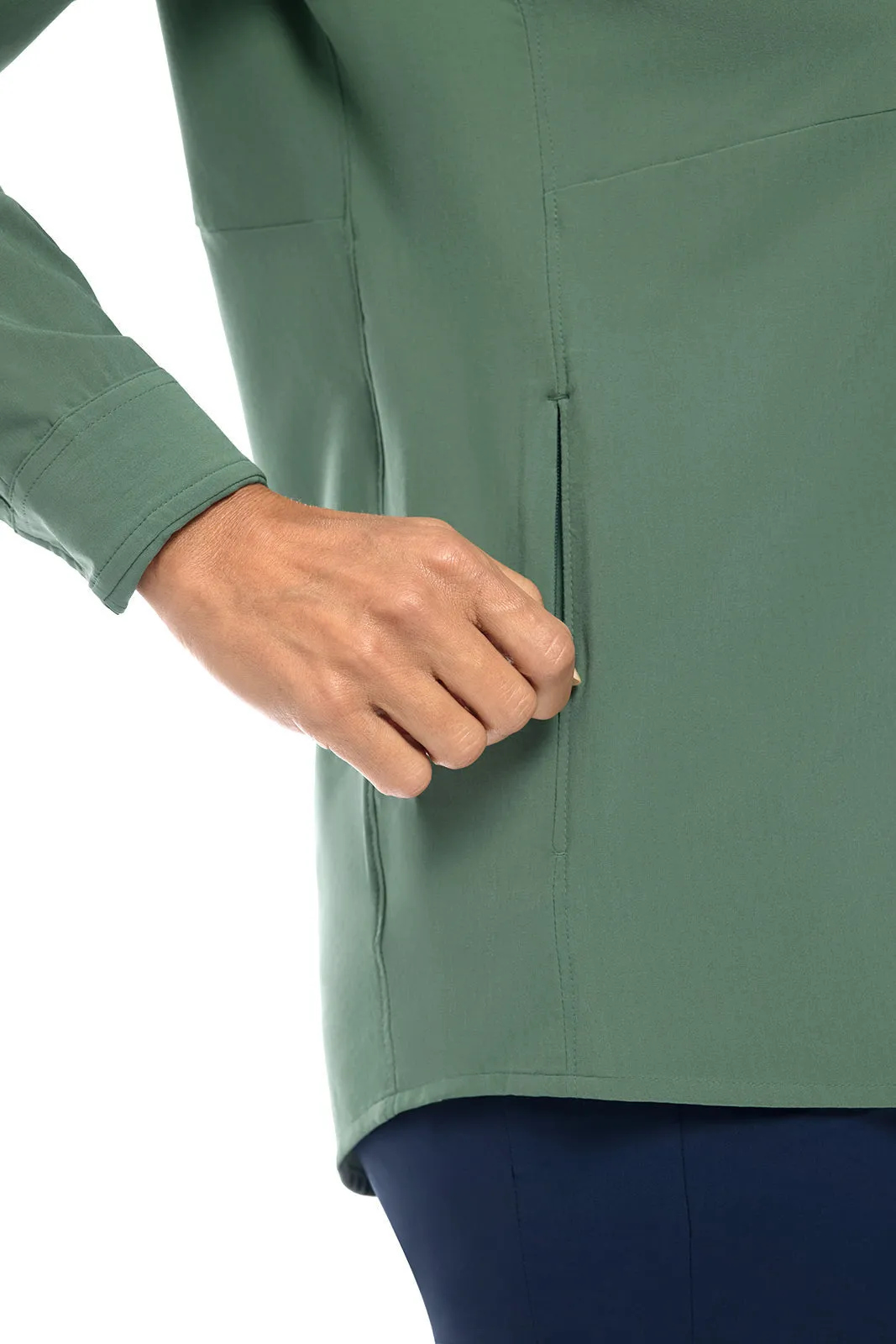 Women's Catona Funnel Neck Tunic Top  |  Pine Green