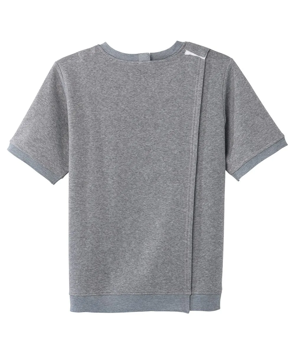 Women's Open Back Floral Fleece Top