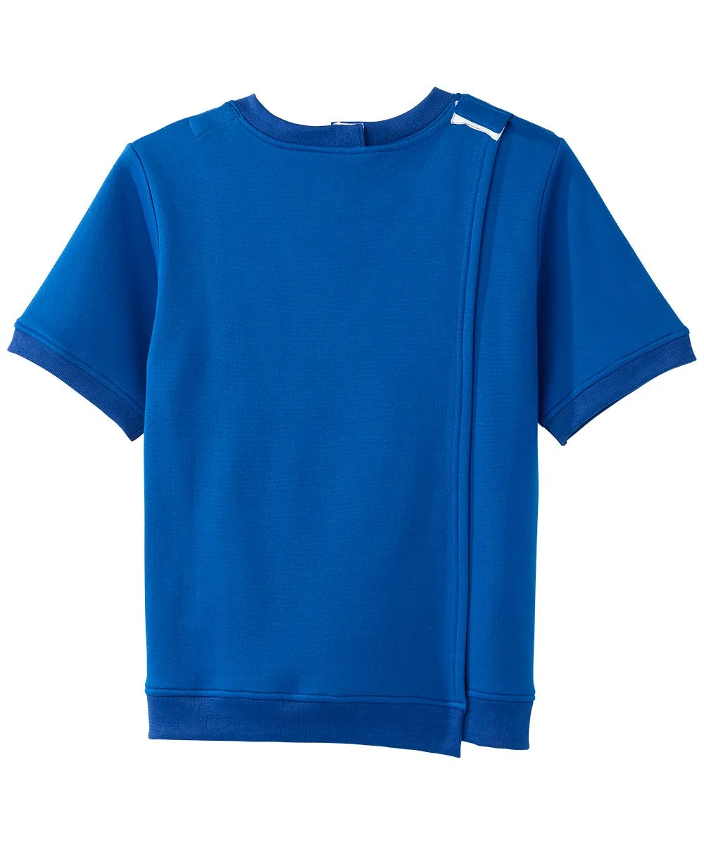 Women's Open Back Floral Fleece Top