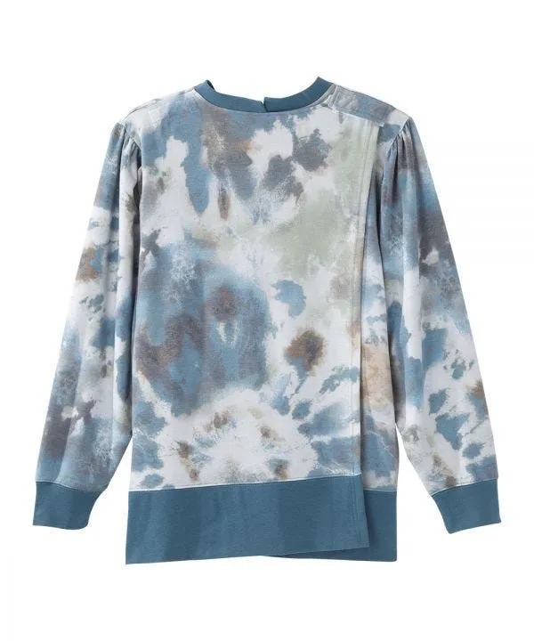 Women's Open Back Long Sleeve Embroidered Sweatshirt